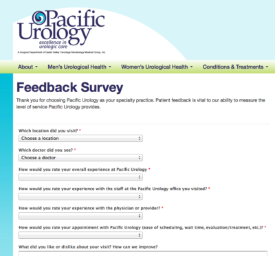 Our patient satisfaction survey that helps with online reputation management | Vanguard Communications | Denver