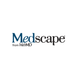 Medscape from WebMD logo in blue and black copy on a white background