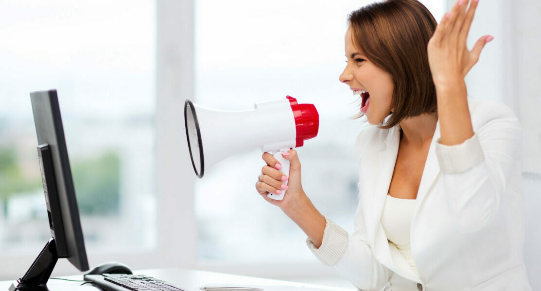 Physician Blog | Vanguard Communications | Woman with megaphone